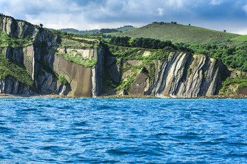 Basque coast Flysch,Zumaya,Spain