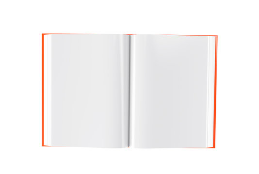 3d rendering open book image, isolated white background