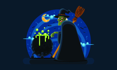 Witch with Cauldron