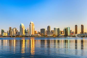 San Diego, California, USA Cityscape - obrazy, fototapety, plakaty