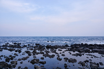 Sea landscape in Jeju Island, Korea.