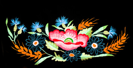 Handmade embroidery, folk arts and crafts