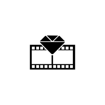 diamond and film logo vector
