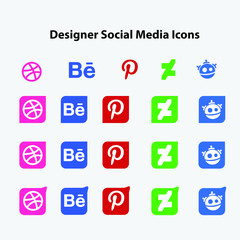 Designer Social Media Icons