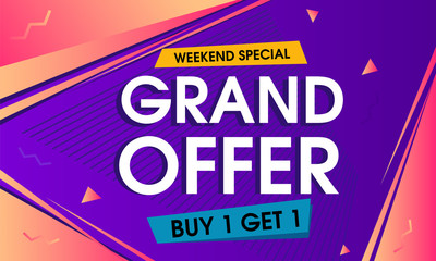 Abstract grand offer sale background design