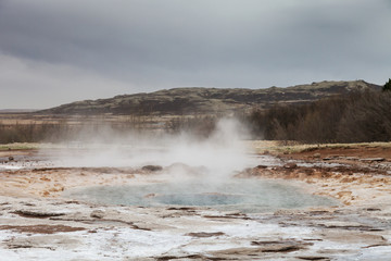 Beautiful dramatic multicolored spring landscape of Iceland