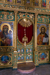 Fototapeta na wymiar Interior of the Church of St. John the Baptist in the Old City in Jerusalem, Israel