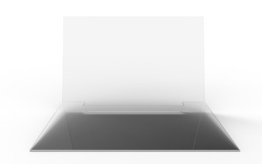 transparent futuristic laptop 3d illustration