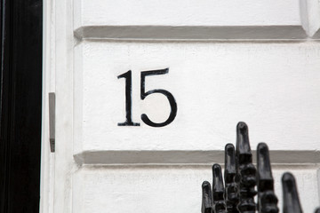 Closeup of Number Fifteen