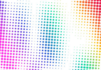 Abstract rainbow color halftone background design