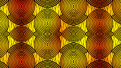 Colorful pattern of an African fabric (piece of cotton, warm colors)  