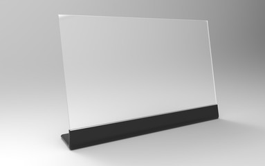 transparent futuristic computer screen 3d illustration