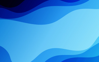 Abstract wave blue deep sea style concept vector background