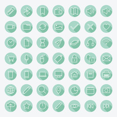 Flat Design Icons Set - infographics, vector, flat