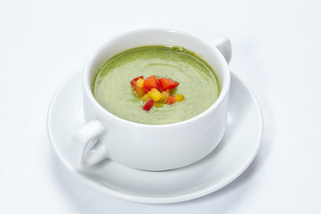 green cream soup