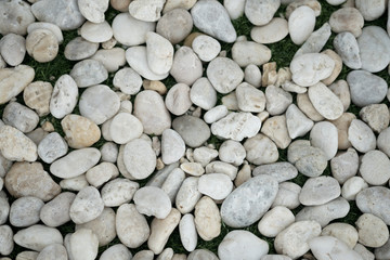 White pebbles for background and texture