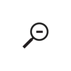 Search logo design with using magnifying glass icon