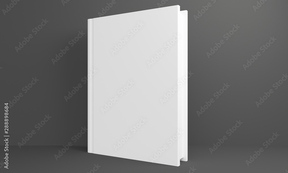 Poster mockup white book with a shadow. 3d rendering