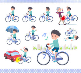 flat type blue clothing boy_city cycle