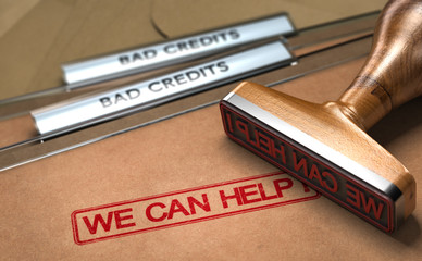 Bad Credit Debt Solutions Concept.