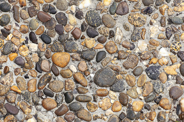 background natural stone rounded pebbles gray-brown tones