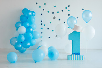 background with bubbles for first birthday party