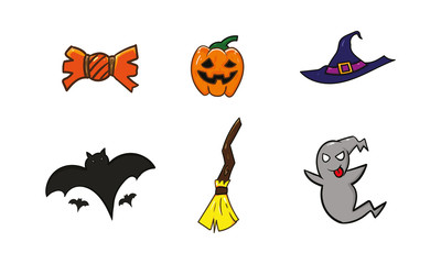 Halloween Illustration Vector Set