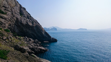 Fototapeta na wymiar Mountains and sea in Crimea