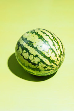 Full Watermelon on Lime Green