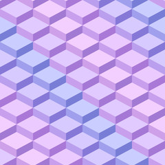 Seamless pattern created by several colors of cubes set to background