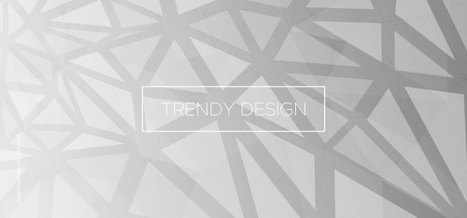 Trendy Triangles Background. Abstract Polygon 