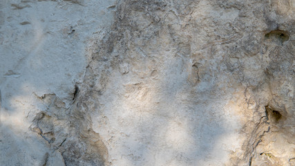 the texture of the chalk. The chalk mountain hills of chalk. Chalk mining. Limestone quarry. Open-cast mining