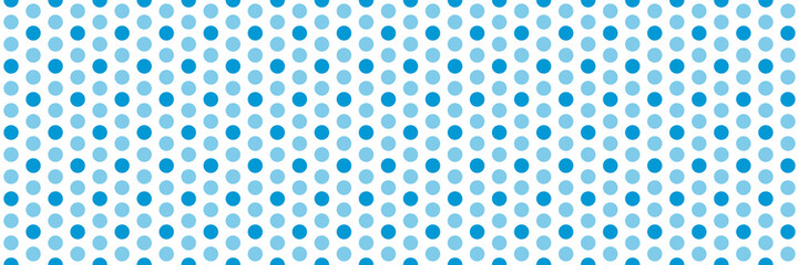 wide blue polka dots seamless vector pattern - obrazy, fototapety, plakaty