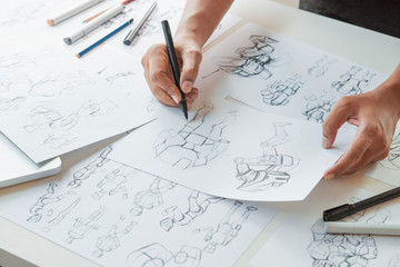 Animator designer Development designing drawing sketching development creating graphic pose...