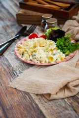 Scallops with melted leeks and basmati rice