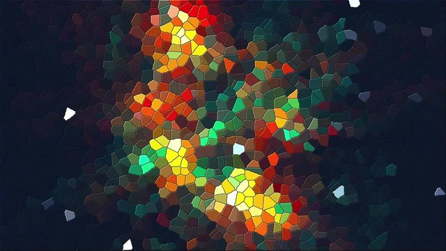 Computer generated abstract background of multicolor mosaic of various shapes, 3d rendering