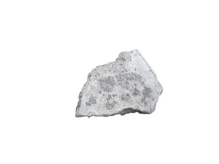 Large black gray stone on a white background