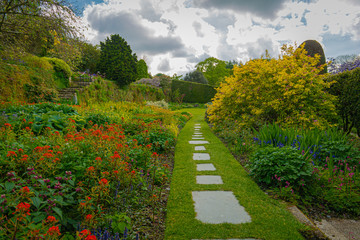 Pathway through the flower borders