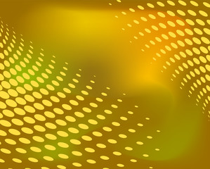 Vector yellow abstract dotted shape background