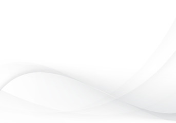 White and gray abstract wave vector image Modern background