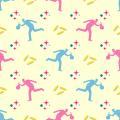 Running thief seamless pattern