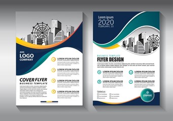 Brochure design, cover modern layout, annual report, poster, flyer in A4 with colorful triangles, geometric shapes for tech, science, market with light background