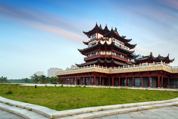 Fototapeta premium Classical architecture by the lake