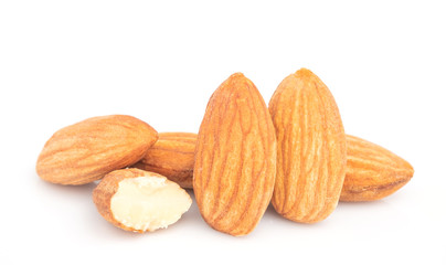 Almond isolated on white background