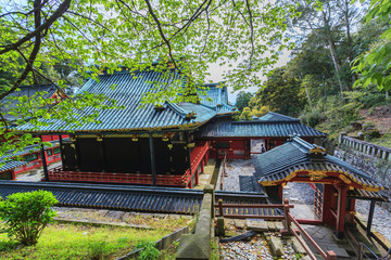 Kunozan Toshogu shrine in spring season at Shizuoka prefecture, Japan