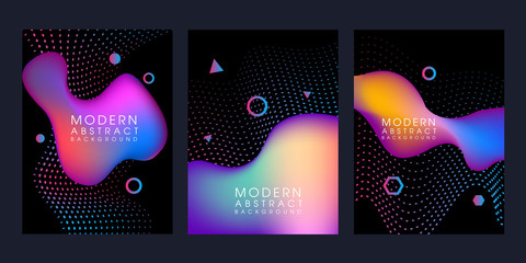 Abstract vector modern colorful dynamic flyer