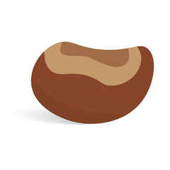 brown chestnut icon- vector illustration