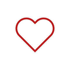 Red heart icon. Love symbol. Vector illustration flat style - obrazy, fototapety, plakaty