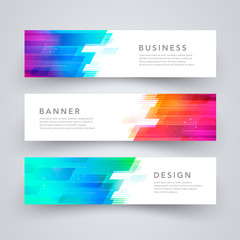 Modern abstract geometric tech design banner template. Vector web element.