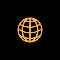 Globe earth logo design vector template